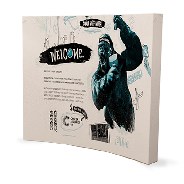 Curved Popup Display (10 ft.) printing