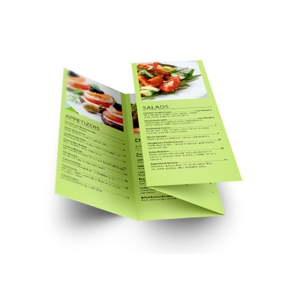 8.5x14 Double Parallel Fold Brochures printing