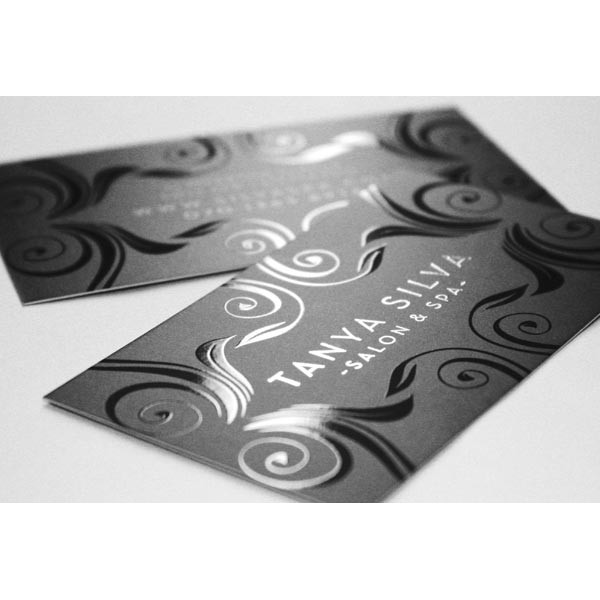 Soft Touch Laminated Business Cards with Spot UV printing